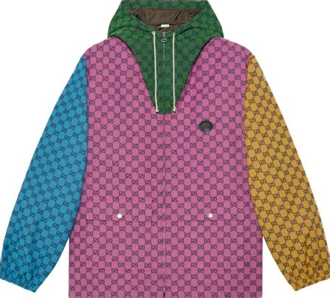 gucci pink puffer jacket|Gucci gg print jacket men's.